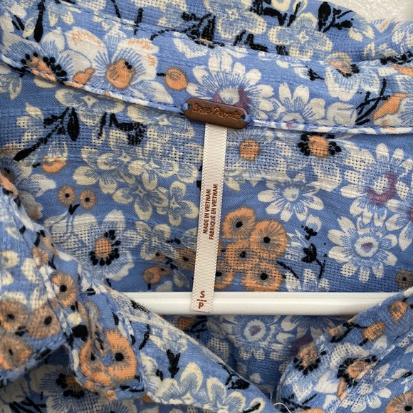 Free People Happy Days Cotton Printed Blouse - Picture 4 of 7